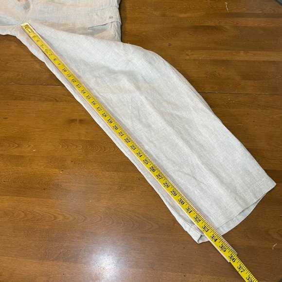 Tommy Bahama Men's Relax Cream Linen Cargo Elastic Waist Casual Pants Sz L - Picture 7 of 8